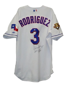2001 Alex Rodriguez Game Used and Signed Texas Rangers Jersey (A-Rod LOA)
